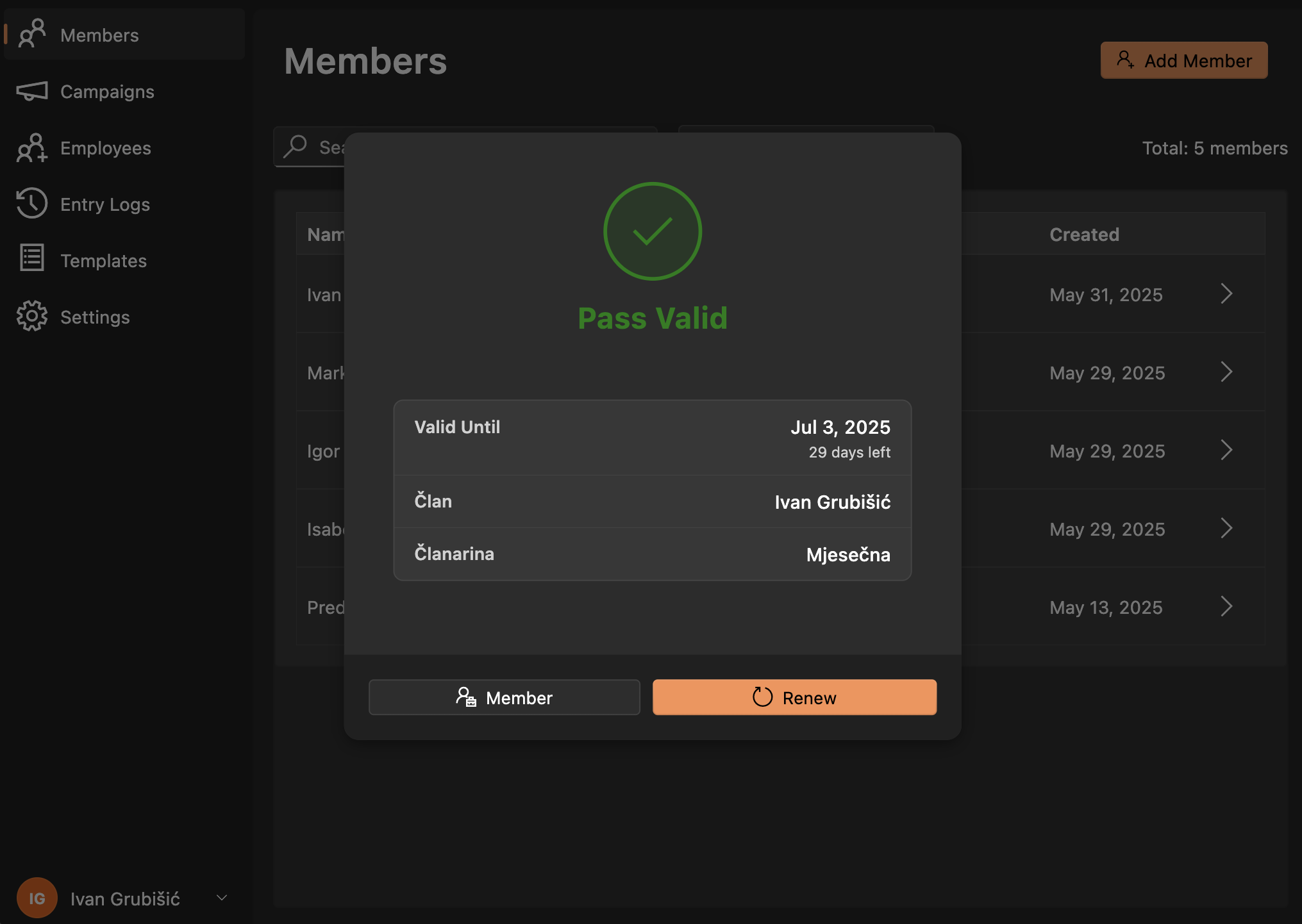 Walletap Desktop Application Interface
